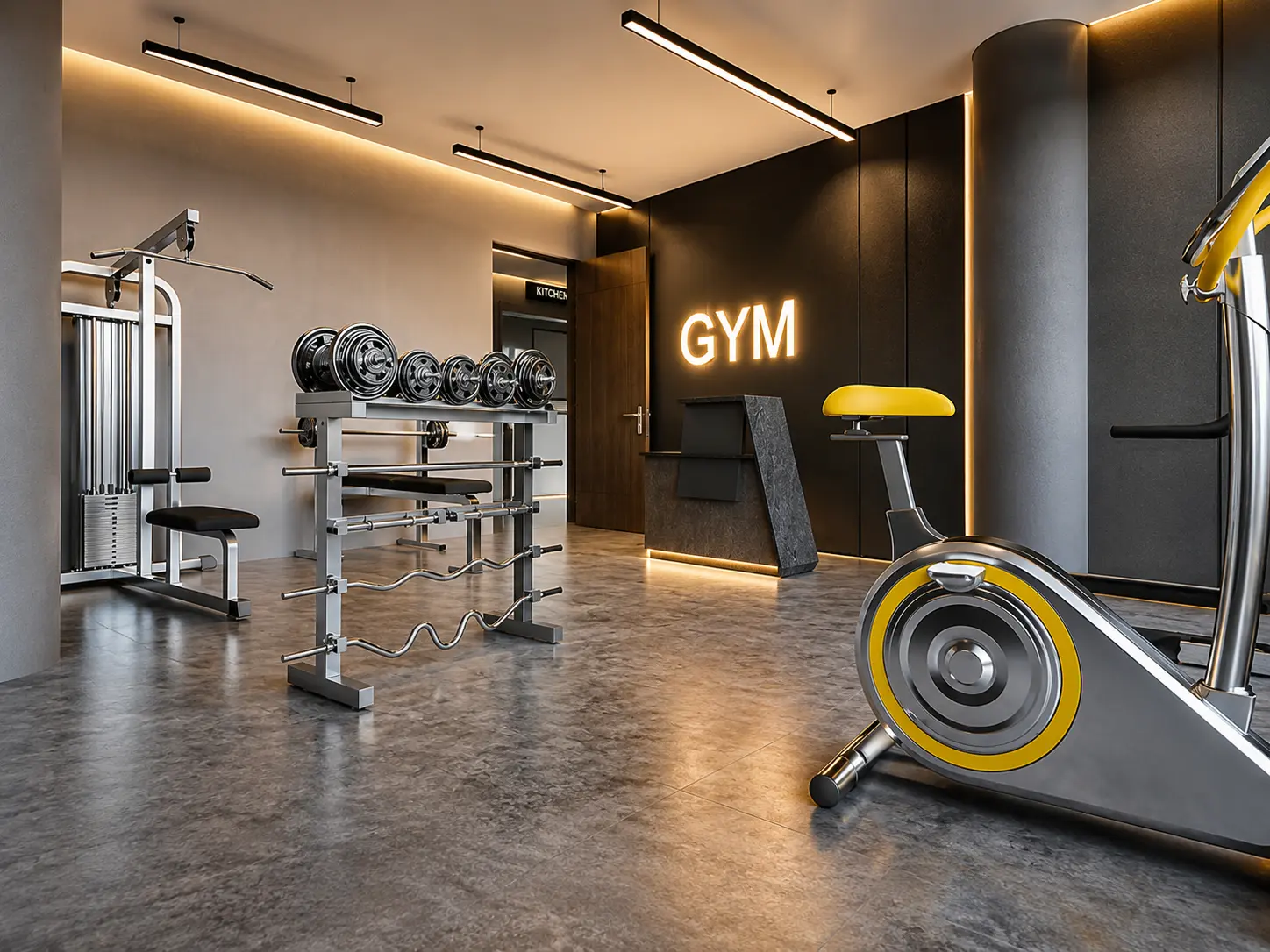 Private Health Club Fitness Studio - Architecture Visualization visualization screenshot 1